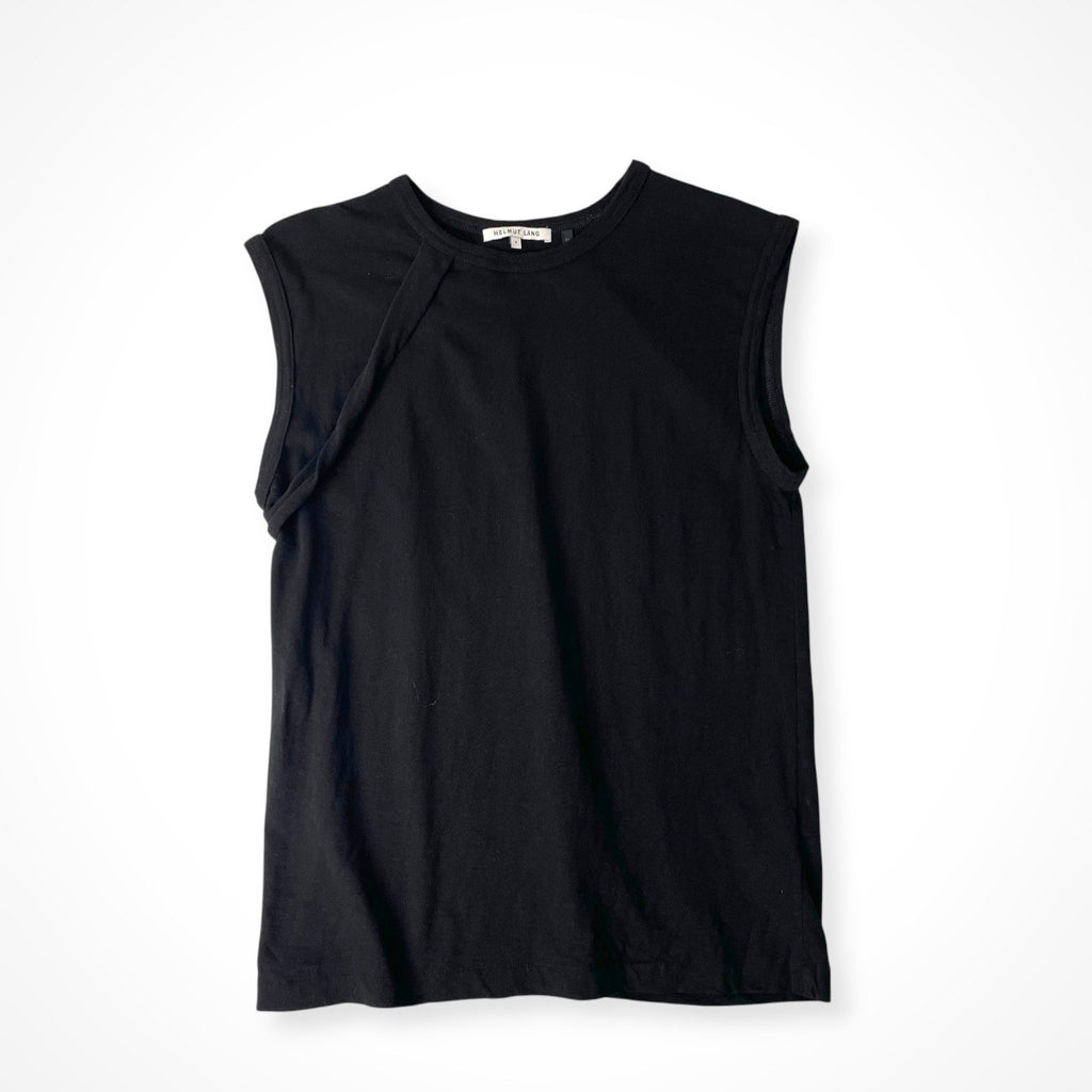 HELMUT LANG / 16SS アシンメトリー ノースリーブTEE SIZE:S