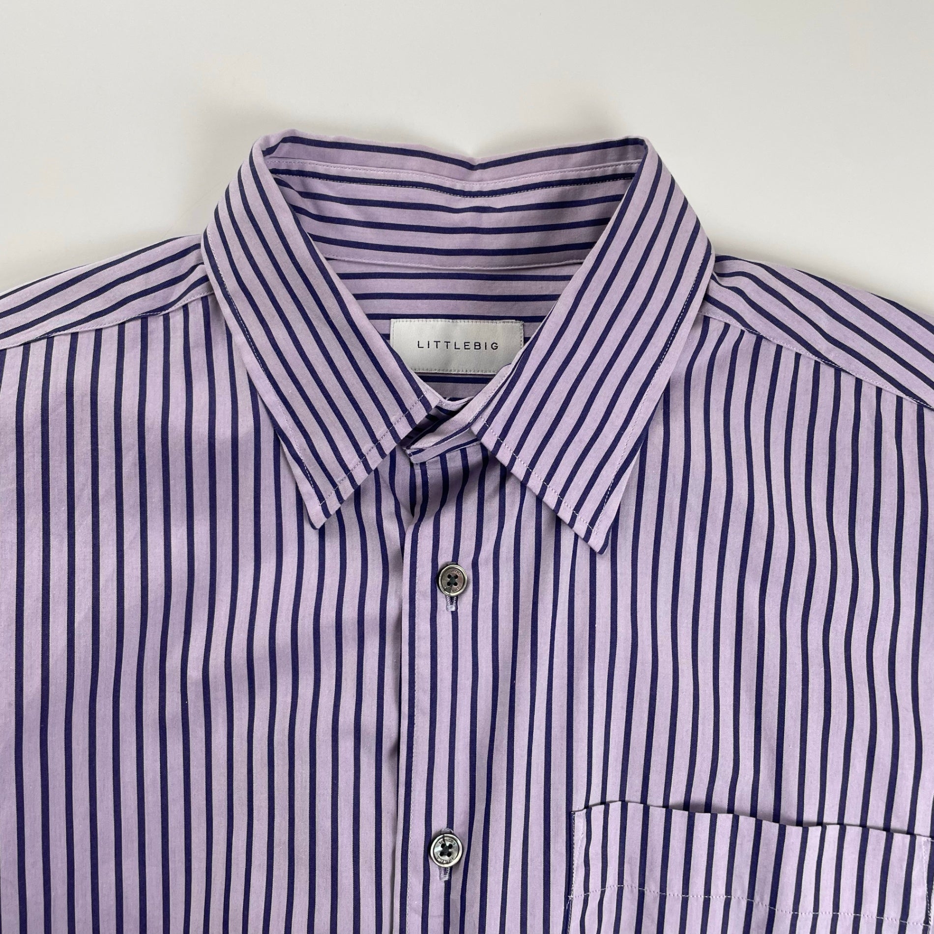 LITTLEBIG リトルビッグ / Stripe Dress SH ストライプシャツ 参考定価：29,000+tax SIZE:46