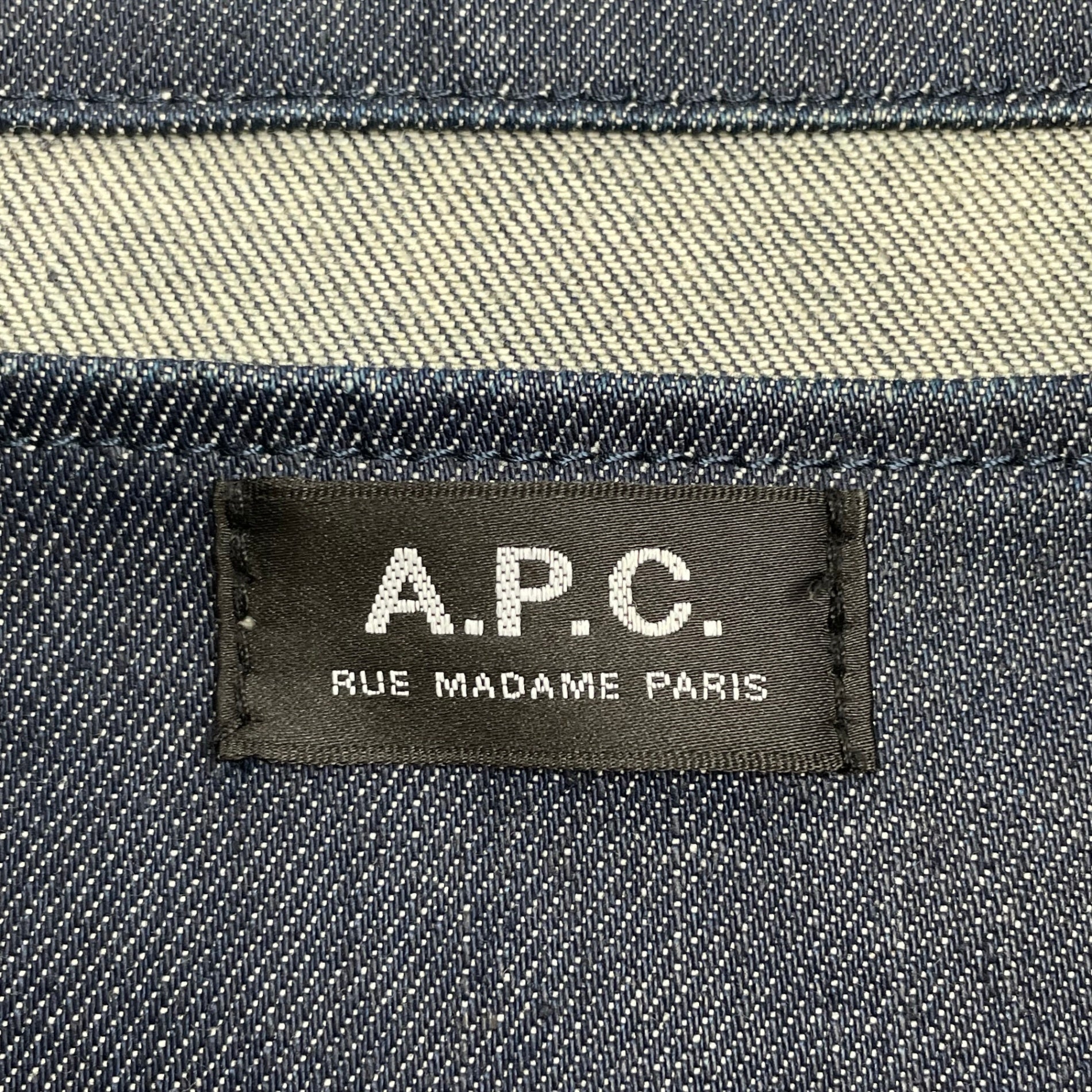 A.P.C. アーペーセー / Logo Print Denim Tote Bag デニムトートバッグ A4対応