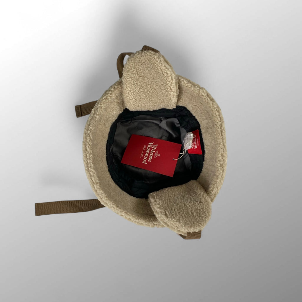 【未使用品】 Vivienne Westwood RED LABEL ヴィヴィアン ウエストウッド / オーブ刺繍 リサイクルポリエステルボアハット 参考定価：18,000+tax 頭囲：約57cm