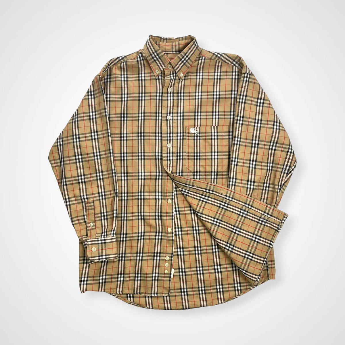 Burberrys バーバリーズ / 英国製 ボタンダウン ノヴァチェックシャツ SIZE：M