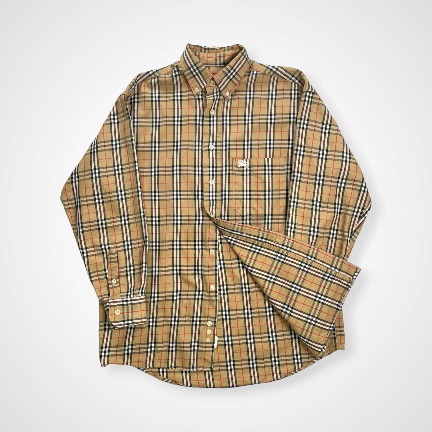 Burberrys バーバリーズ / 英国製 ボタンダウン ノヴァチェックシャツ SIZE：M