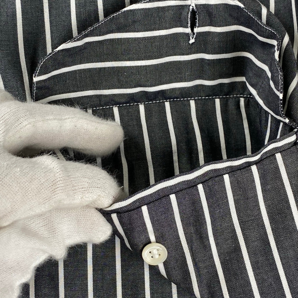 V2 BY VERSACE ベルサーチ ベルサーチェ ヴィンテージ / ストライプ シャツ ボタンダウン ビッグシルエット SIZE：M（XL程度）