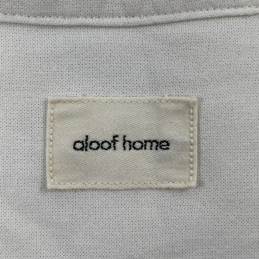 aloof home / 和紙モスリンサイドスリット入りスタンドカラーシャツ 参考定価：28,500- SIZE:FREE