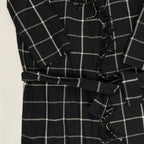 VIRGINIA BIZZI ヴァージニア ビッツィ / フリンジチェックライトコート H.P. FRANCE取り扱い 参考定価：60,000程度