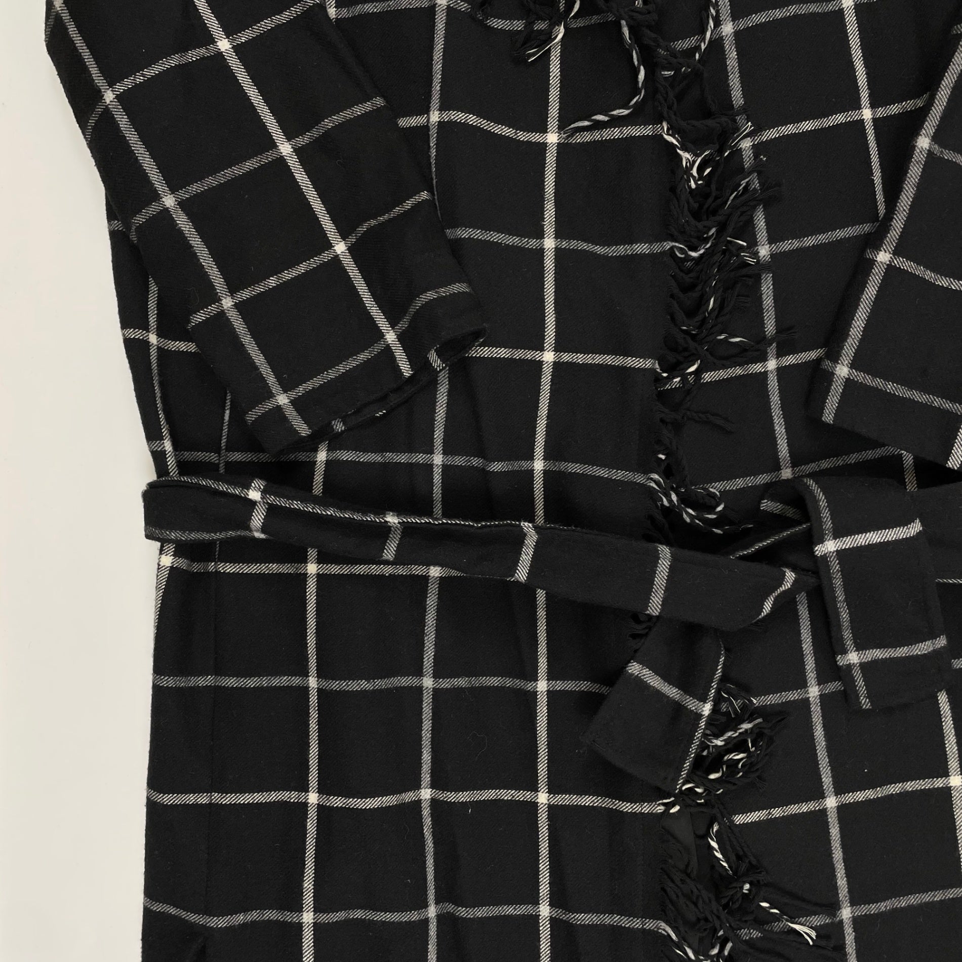 VIRGINIA BIZZI ヴァージニア ビッツィ / フリンジチェックライトコート H.P. FRANCE取り扱い 参考定価：60,000程度