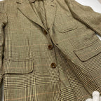 【HARITAGE ICON】 Polo by Ralph Lauren ポロ バイ ラルフローレン / リネン100％ 段返り ツイードジャケット 参考定価：150,000程度 SIZE:36S