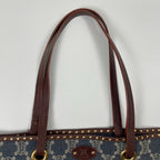 CELINE / スタッズデザイン デニムマカダムトートバッグ