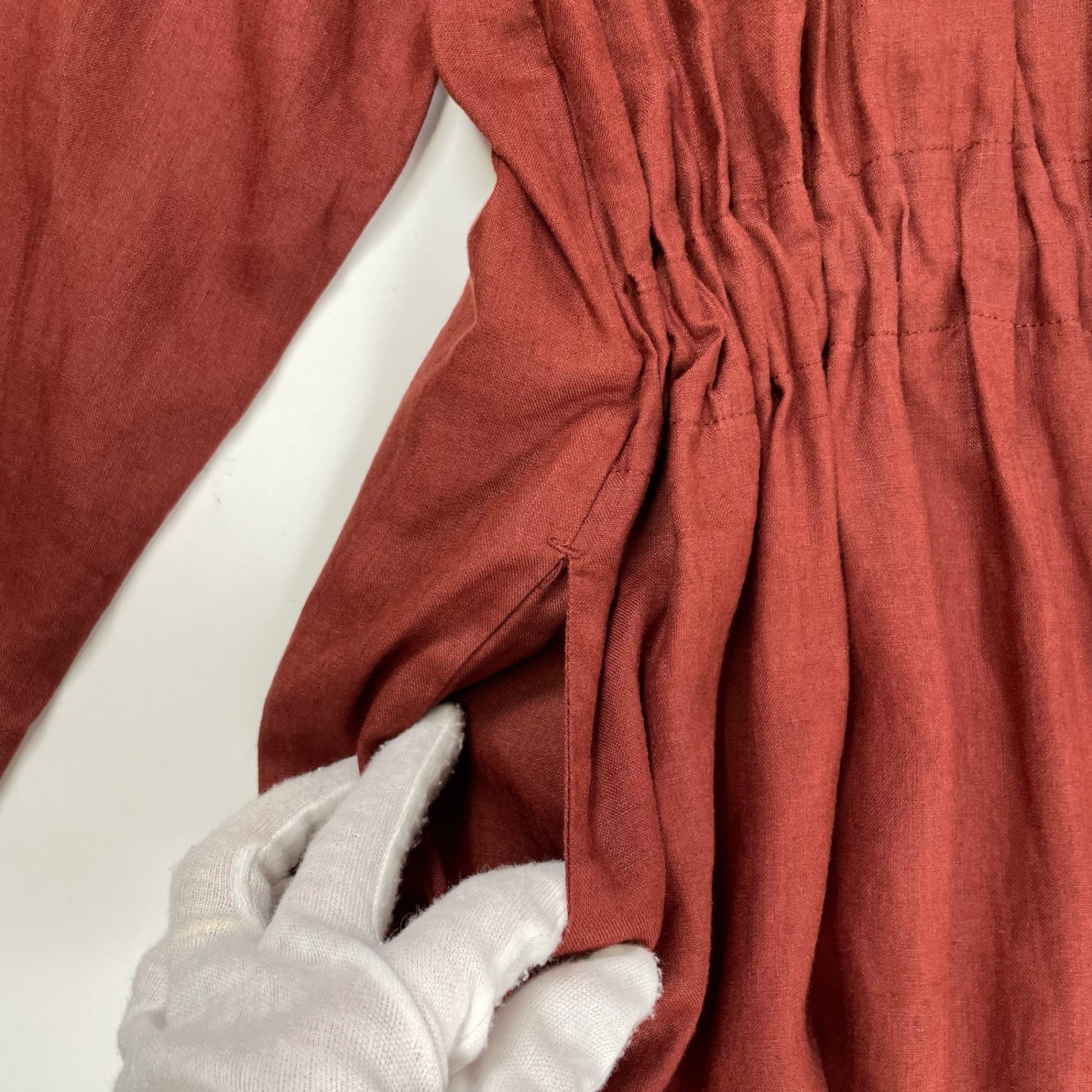 08 Mab ゼロハチマブ / 前開きリネンシャツワンピース 参考定価：16,000程度 SIZE:FREE