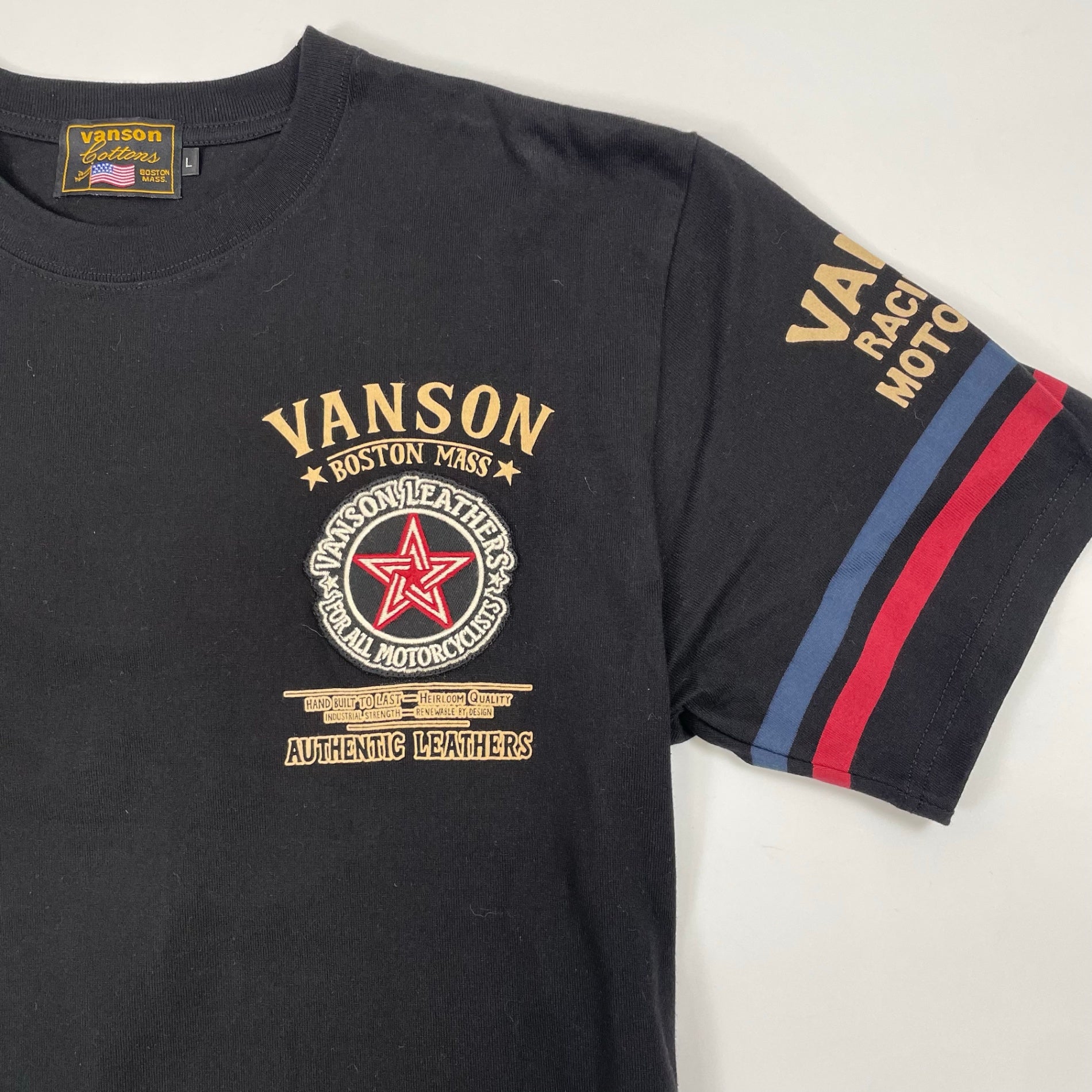 vanson / モーターサイクルTシャツ 参考定価：8,900+tax SIZE:L