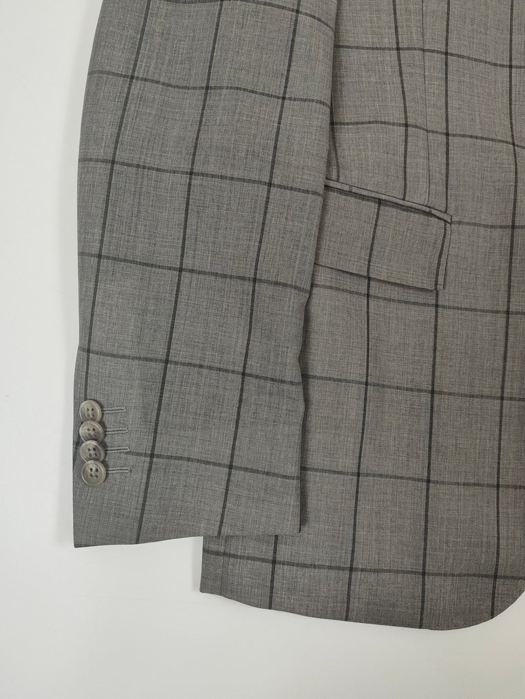 CC COLLECTION CORNELIANI / バージンウール チェック柄スーツ 参考定価：160,000程度 SIZE:46