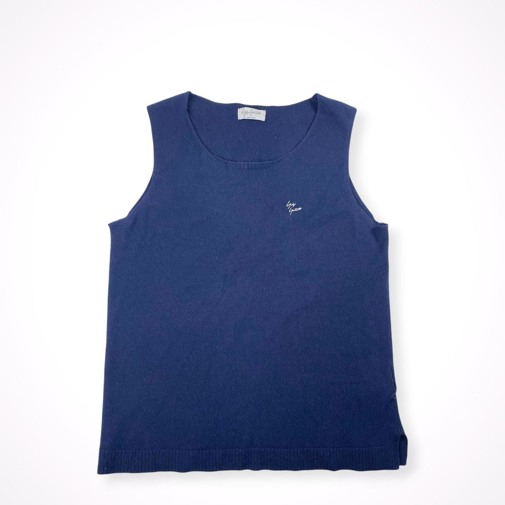 yohji yamamoto POUR HOMME / 12AW 刺繍ロゴ カシミヤニットベスト SIZE:3