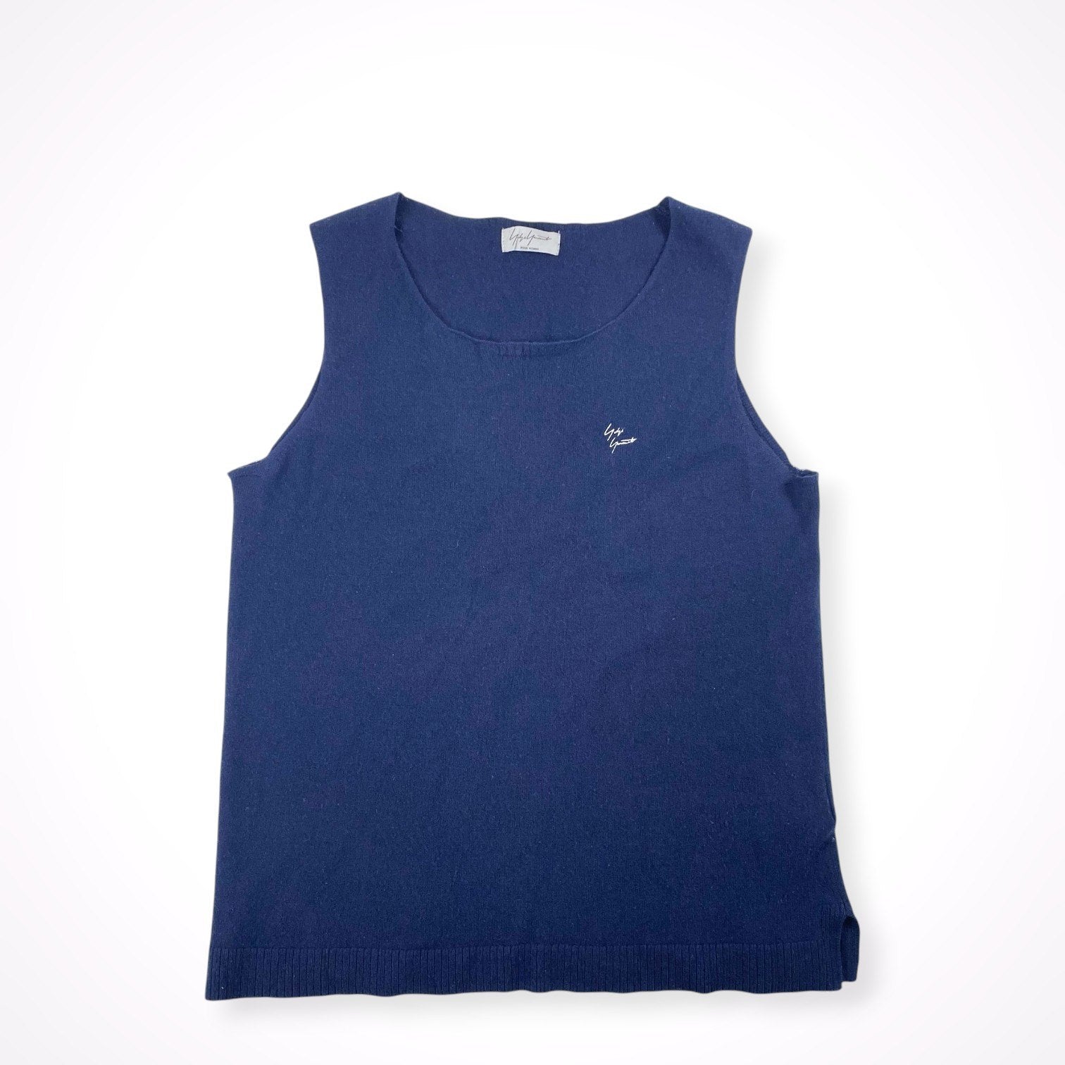 yohji yamamoto POUR HOMME / 12AW 刺繍ロゴ カシミヤニットベスト SIZE:3