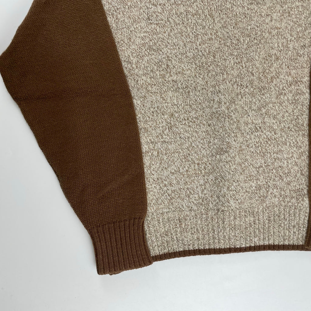 Christian Dior MONSIEUR クリスチャンディオール ムッシュ / 2トーンヴィンテージカーディガン ベージュ×ブラウン SIZE:L
