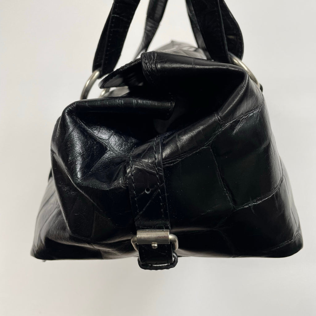 collection PRIVEE? コレクションプリヴェ / レザーボストンバッグ ブラック H.P FRANCE取扱い 参考定価：150,000程度