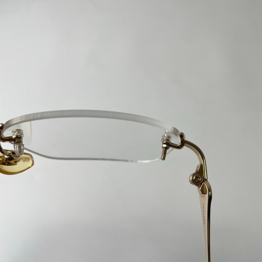 BVLGARI / オニキス リムレスアイウェア デモレンズ入り 参考定価：75,000程度 SIZE:51-20 135