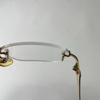 BVLGARI / オニキス リムレスアイウェア デモレンズ入り 参考定価：75,000程度 SIZE:51-20 135