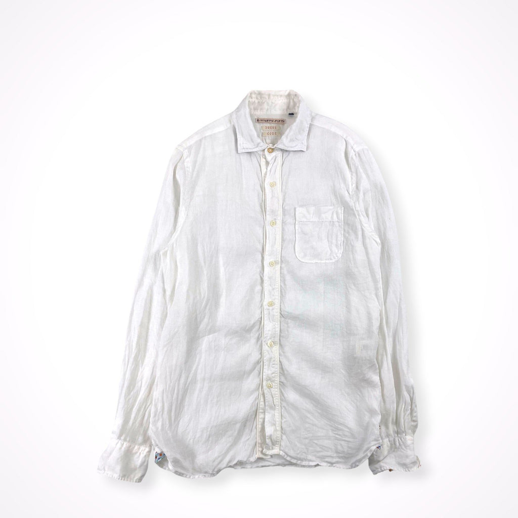 R95TH / マチ付リネンシャツ 参考定価：17,000程度 SIZE:S