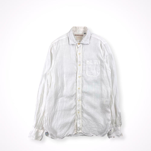 R95TH / マチ付リネンシャツ 参考定価：17,000程度 SIZE:S