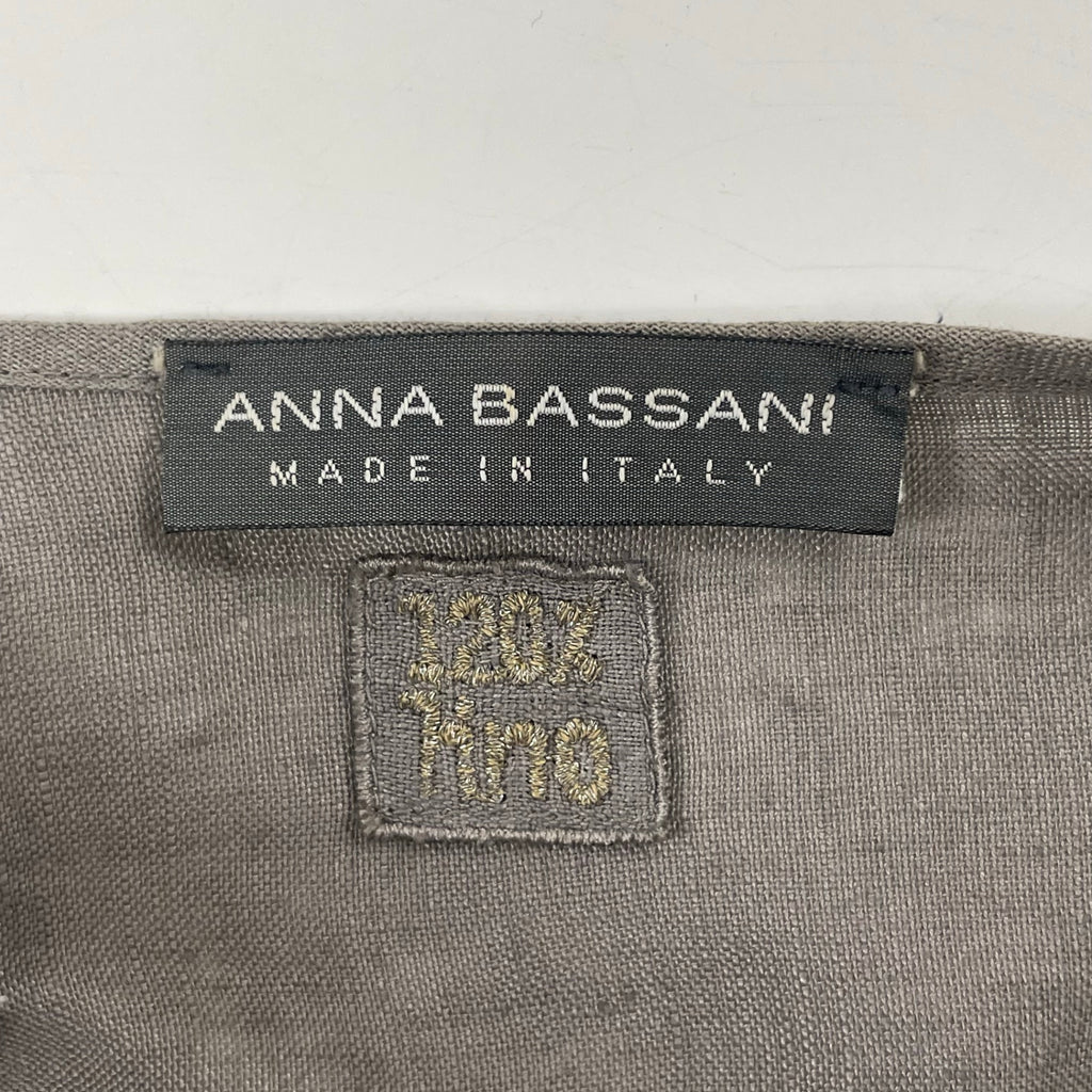120％ LINO × ANNA BASSANI / コラボ リネンワンピース イタリア製 SIZE:42