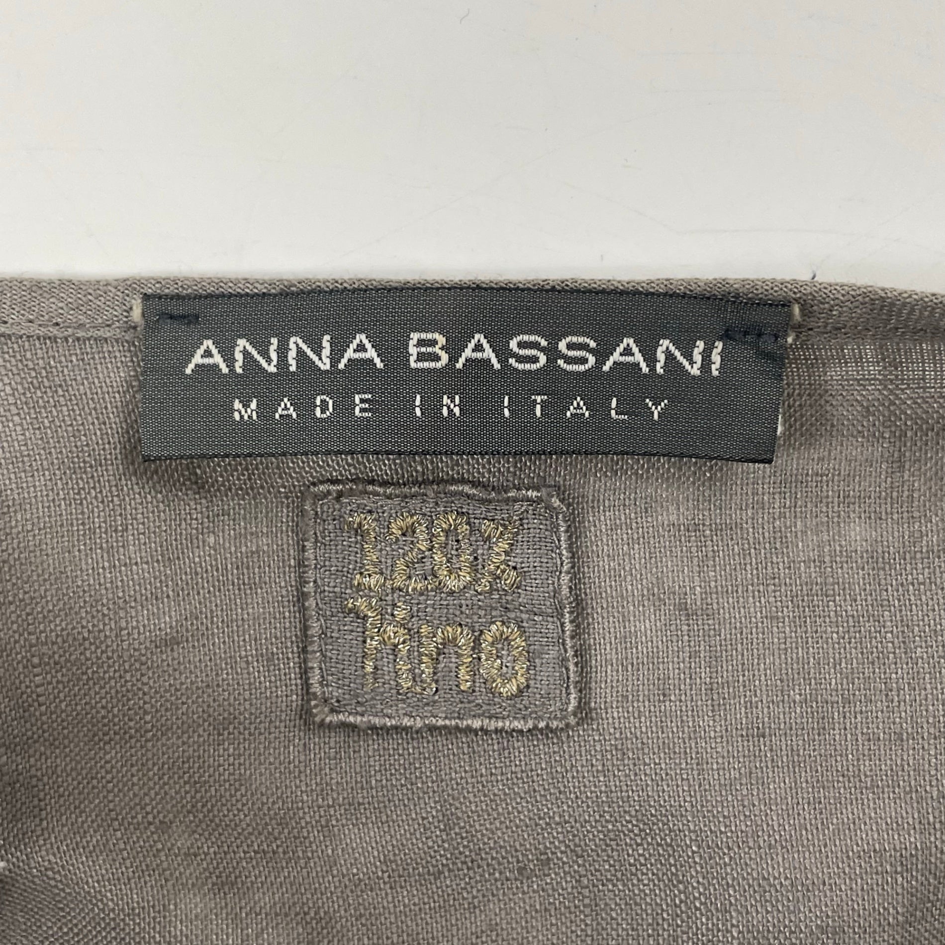 120％ LINO × ANNA BASSANI / コラボ リネンワンピース イタリア製 SIZE:42