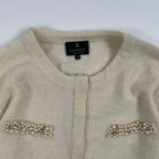 LANVIN COLLECTION / モヘヤMIXビジューカーディガン SIZE:38