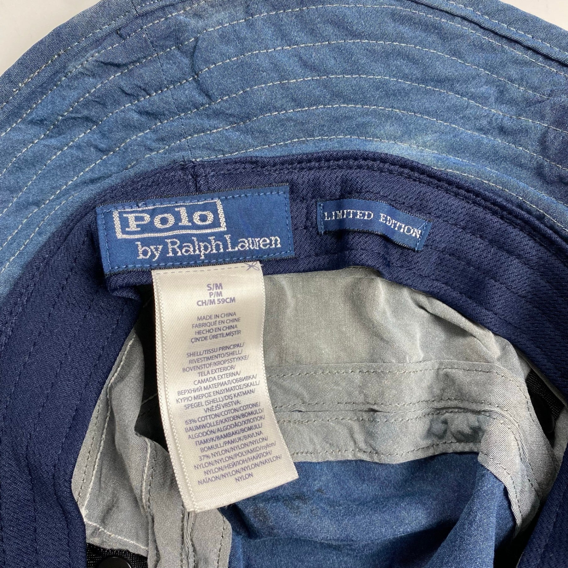 POLO by RALPH LAUREN ポロバイ ラルフローレン / 「LIMITED EDITION」 Indigo Stadium アウトドアハット インディゴ SIZE：S/M