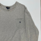 Polo by Ralph Lauren ポロバイラルフローレン / ヴィンテージ ポニー刺繍長袖Tシャツ グレー SIZE:XL