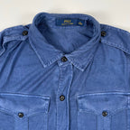 POLO RALPH LAUREN / シルクミリタリーシャツ 参考定価：35,000程度 SIZE:S