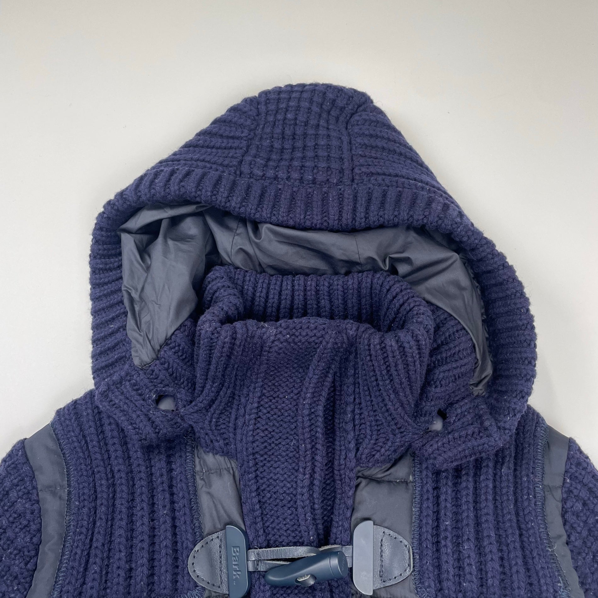 Bark バーク / ニットコンビダウンコート ネイビー 参考定価：100,000程度 SIZE：S