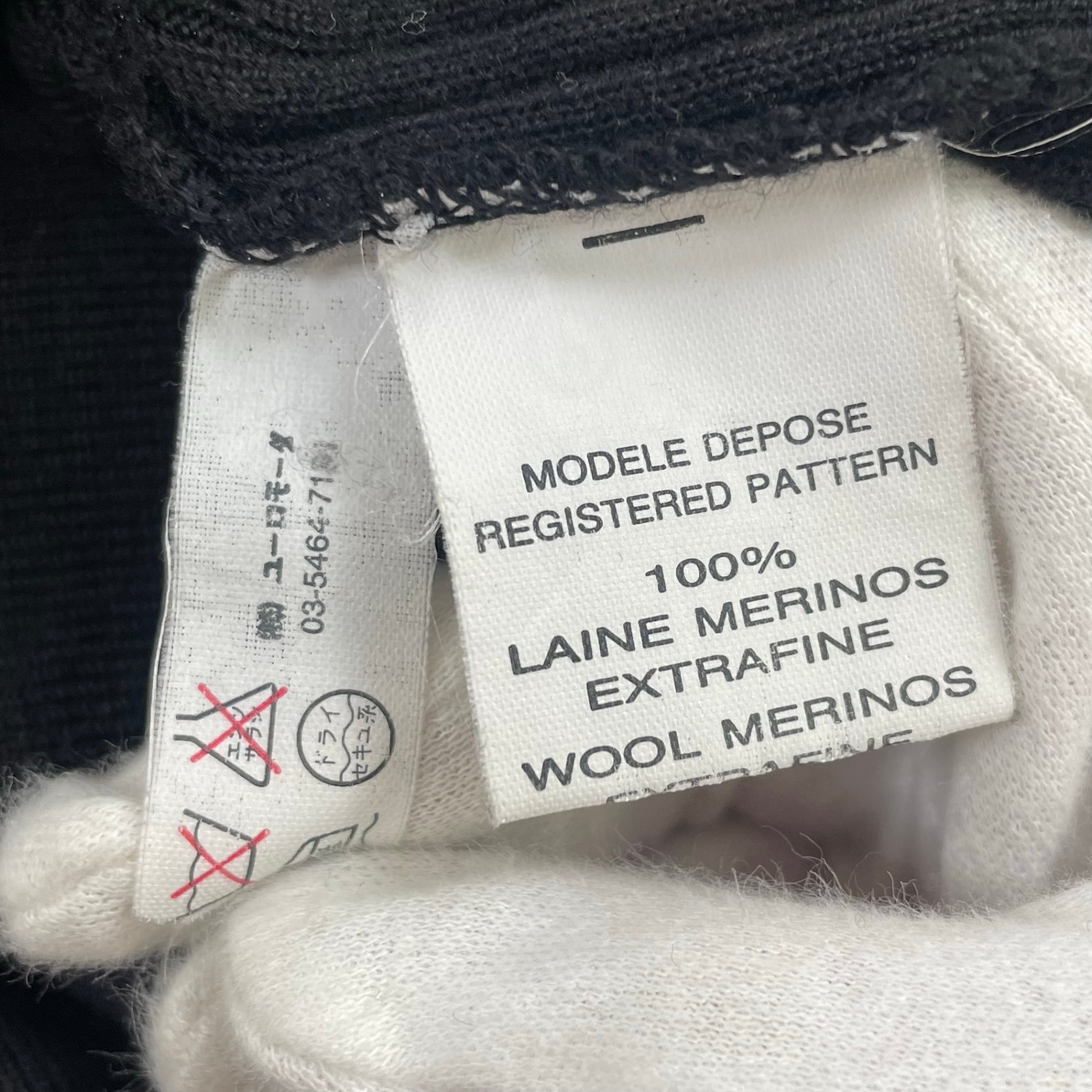 PAULE KA ポール カ / リブニットタイトカーディガン メリノウール ブラック 参考定価：50,000程度 SIZE:S