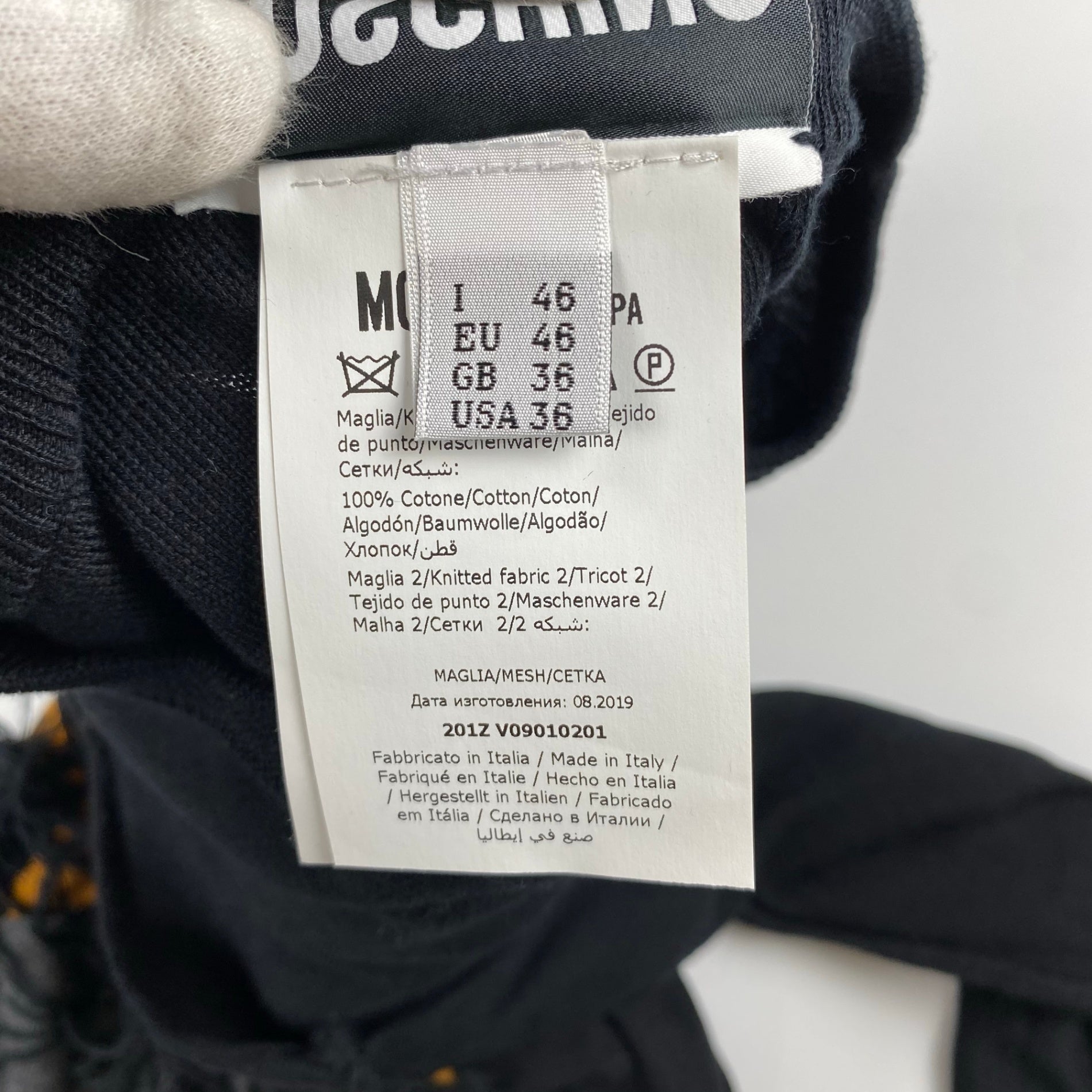 MOSCHINO COUTURE モスキーノ クチュール / ヴァンパイアベア フリンジニット イタリア製 ユニセックス SIZE：46（M程度）