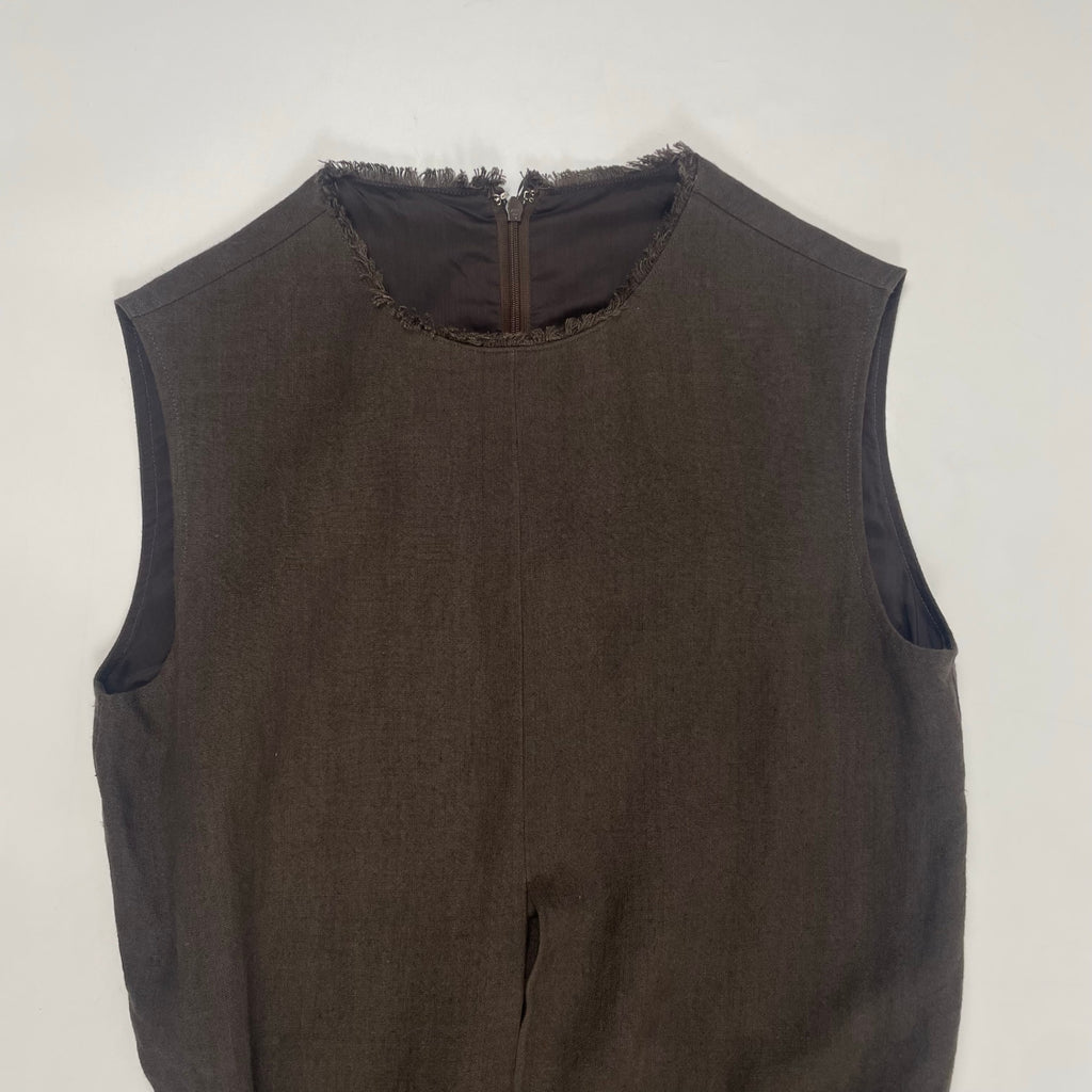 Whim Gazette / リネンノースリーブワンピース 参考定価：38,000+tax SIZE:FREE