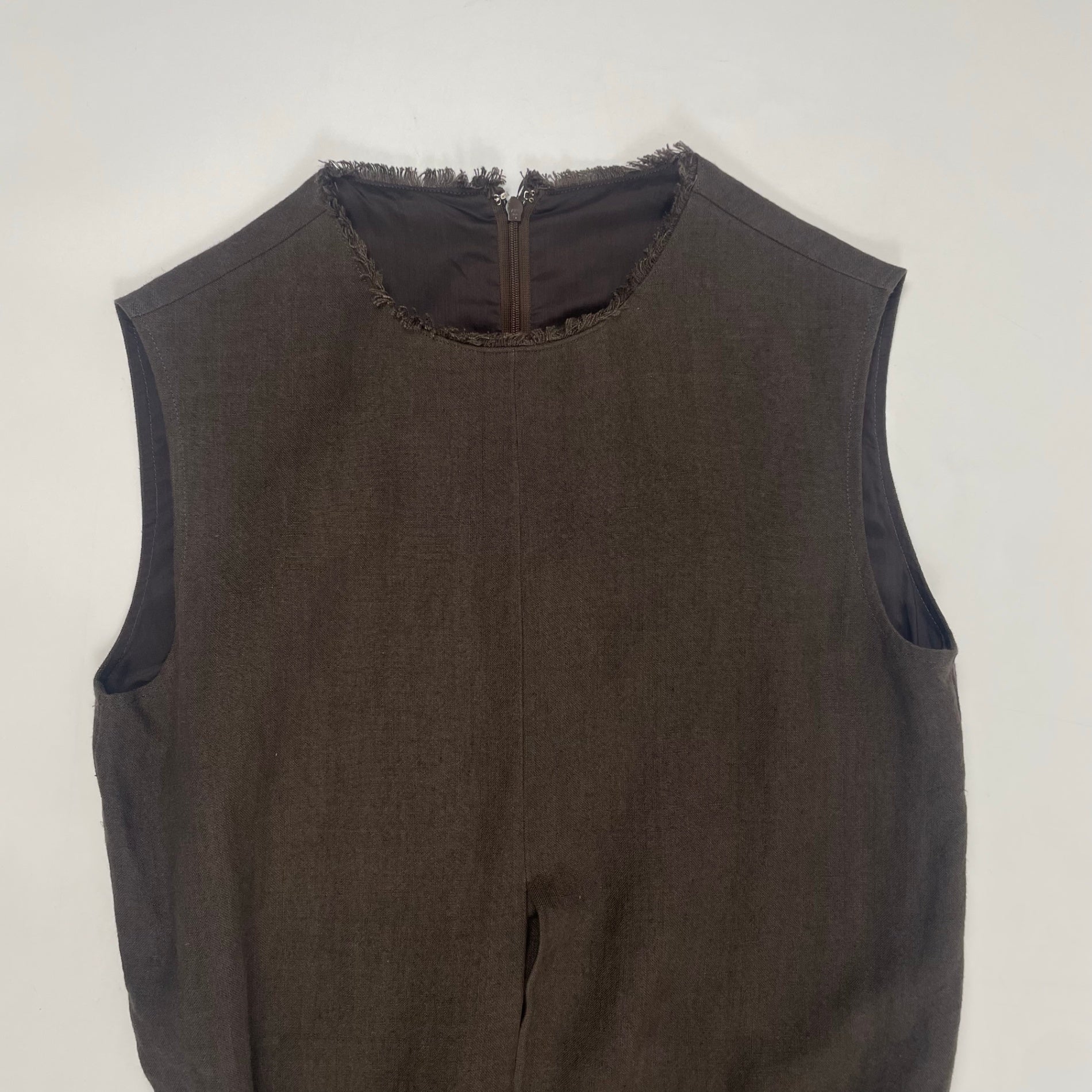 Whim Gazette / リネンノースリーブワンピース 参考定価：38,000+tax SIZE:FREE