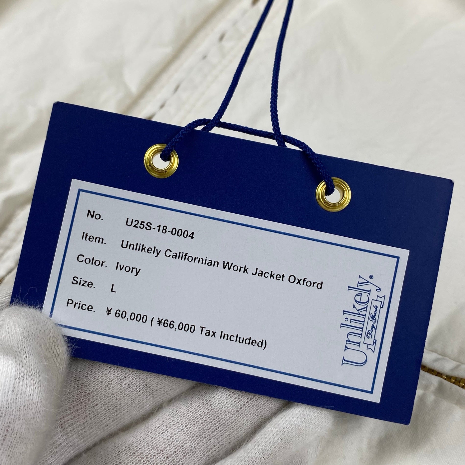 【タグ付】 Unlikely アンライクリー / Californian Work Jacket Oxford ワーク ジャケット SIZE：L 参考定価：60,000+tax
