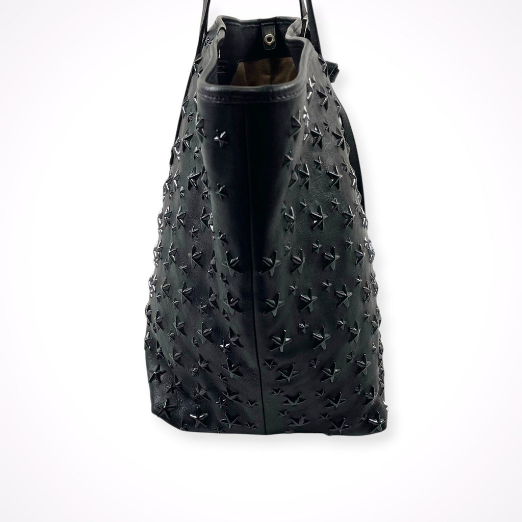 JIMMY CHOO / SASHA/M スタッズトートバッグ ブラック 参考定価：200,000程度