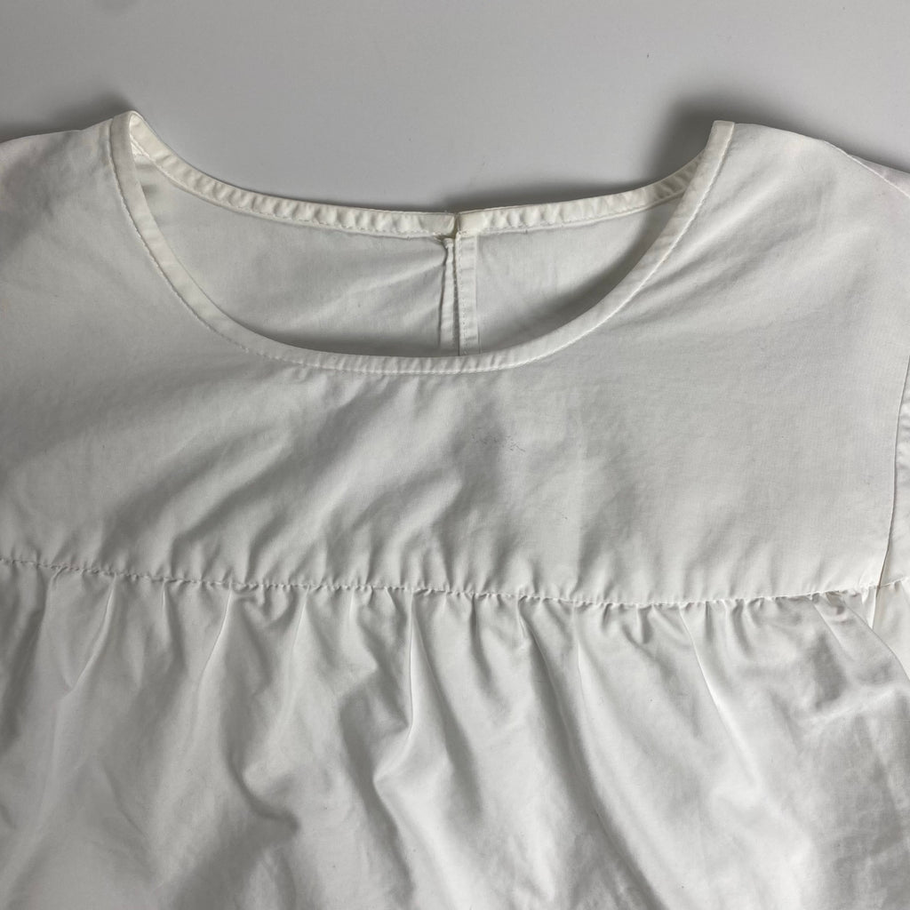 MACKINTOSH PHILOSOPHY / 半袖 エンブロイダリー カットワーク ブラウス ホワイト 参考定価：20,000程度 SIZE:36