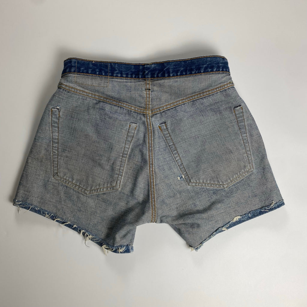 60s Levi's リーバイス / 501 BIG E カットオフ ハーフパンツ イエローステッチ 赤耳 SIZE：W79