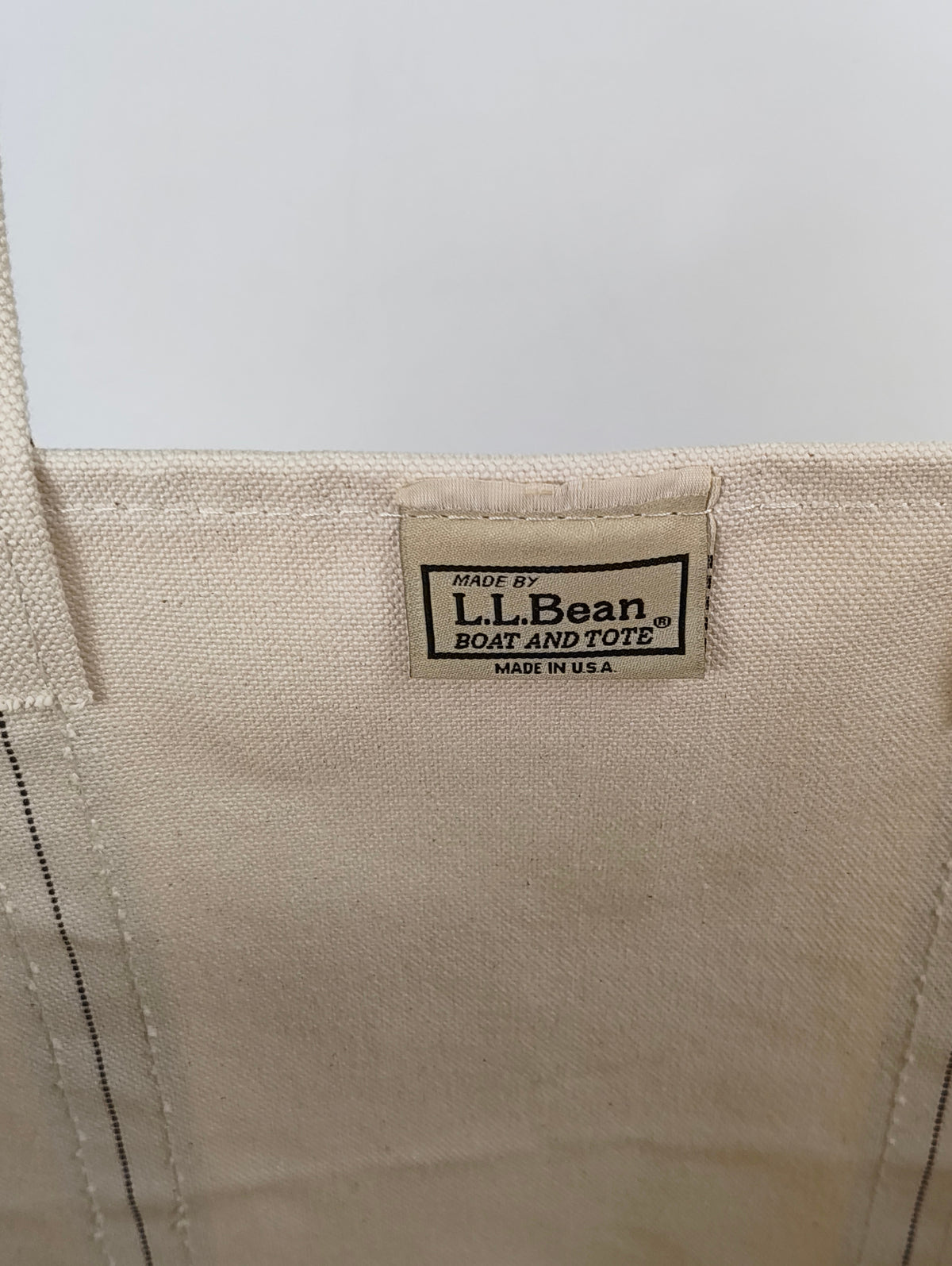 L.L. Bean / ボート＆トート キャンバスバッグ XL ホワイト×ブラック