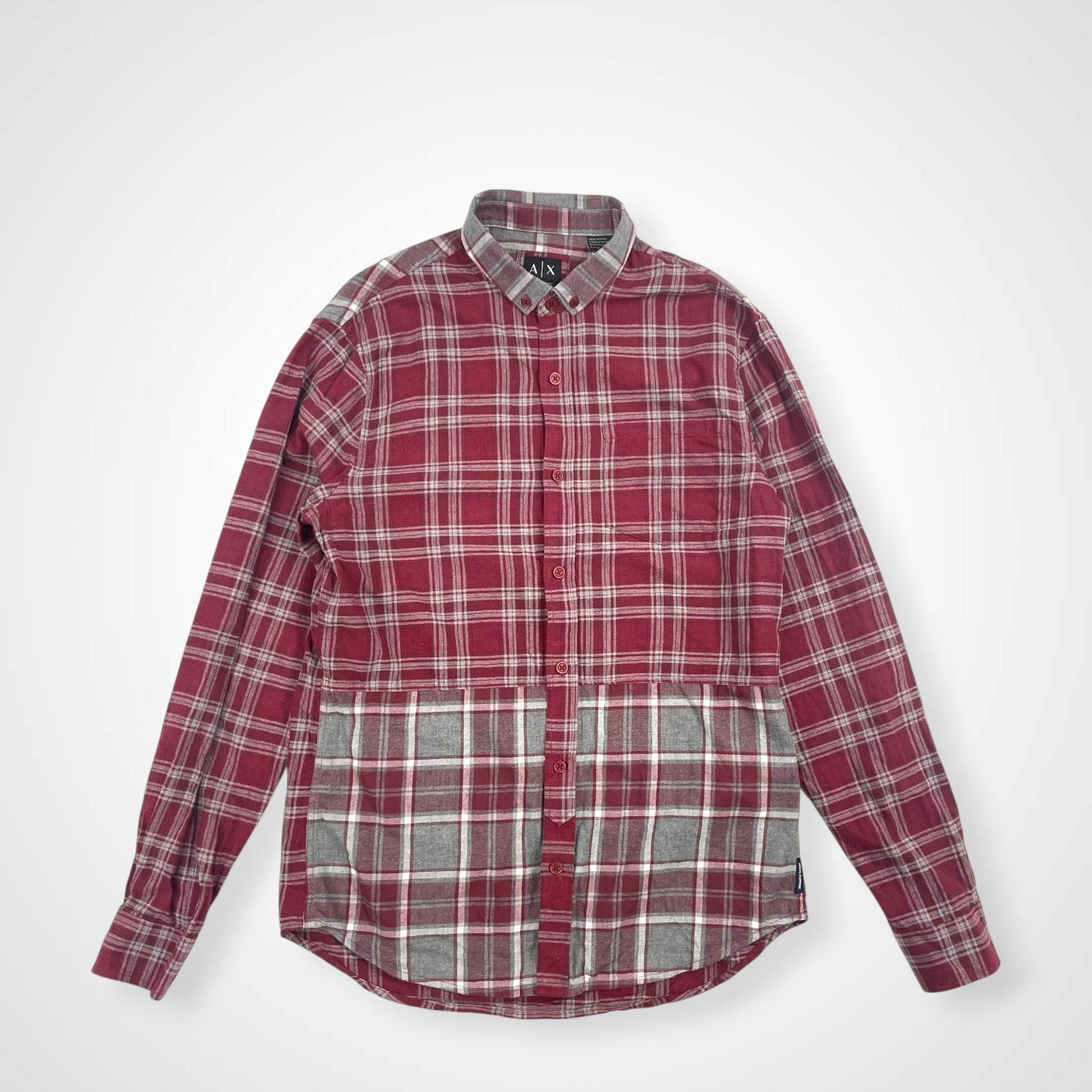 ARMANI EXCHANGE アルマーニ エクスチェンジ / グラデーションチェックシャツ 参考定価：25,000程度 SIZE：M