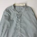 EURO VINTAGE / 40sフレンチドレスグランパシャツ マチ付 SIZE:16 1/2(L程度)