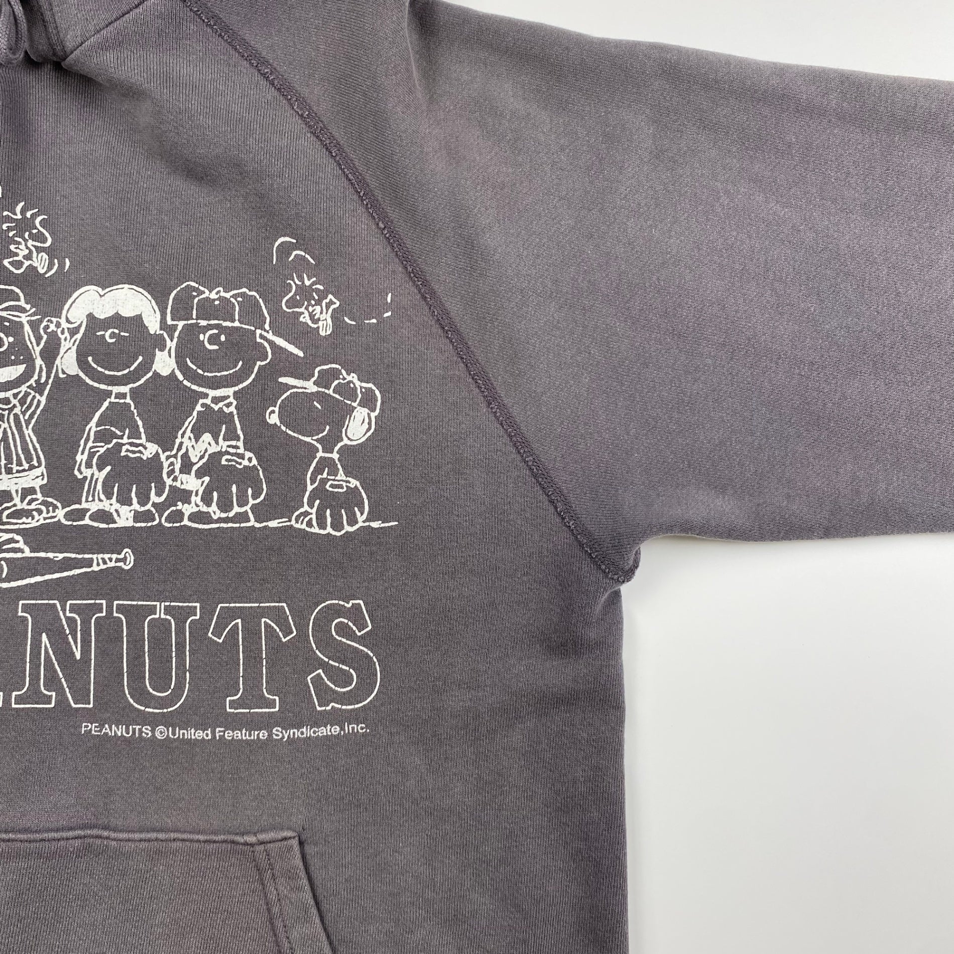90s VINTAGE PEANUTS ピーナッツ / フェード感 両面プリント  プルオーバーパーカー SIZE：S