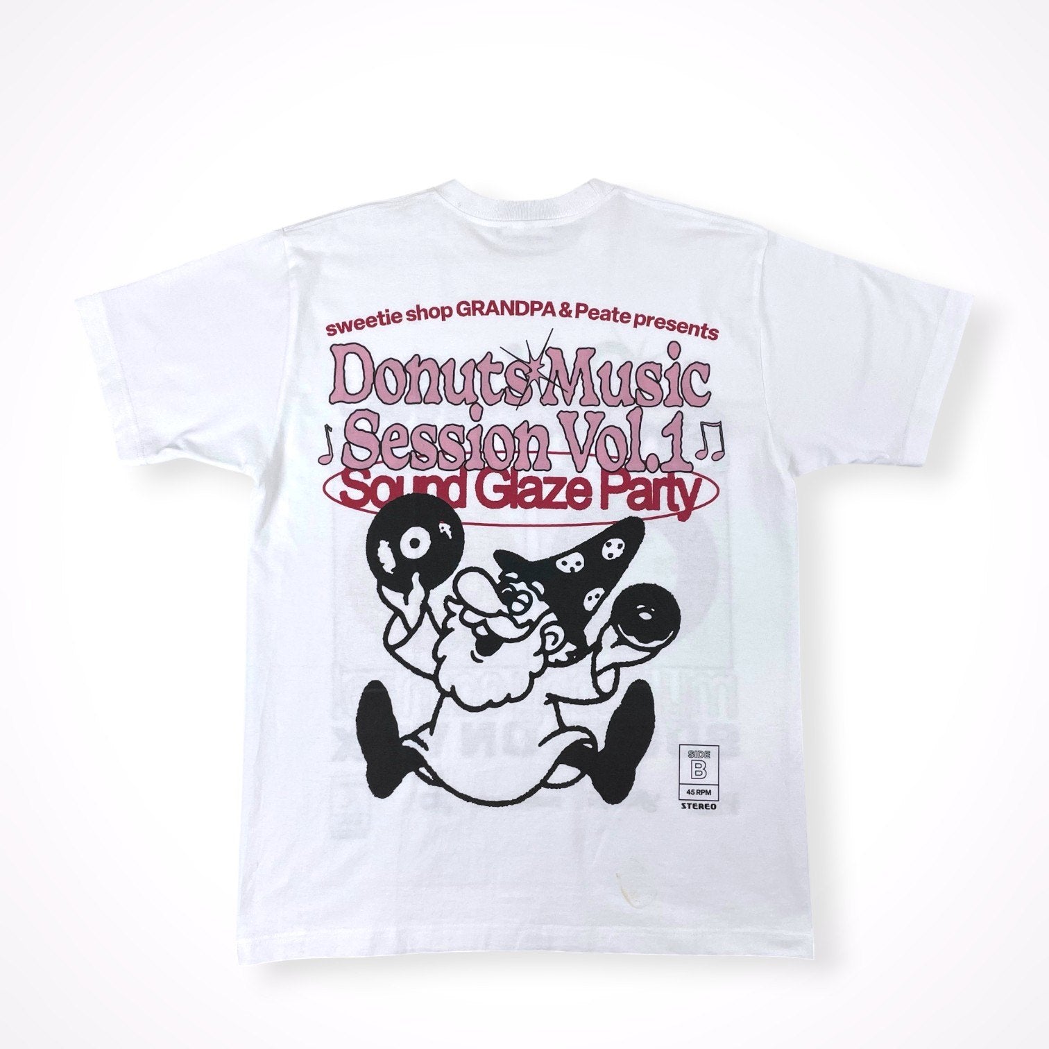 sweetie shop GRANDPA × Peate / Donuts Music Session Vol.1 TEE SIZE：L程度