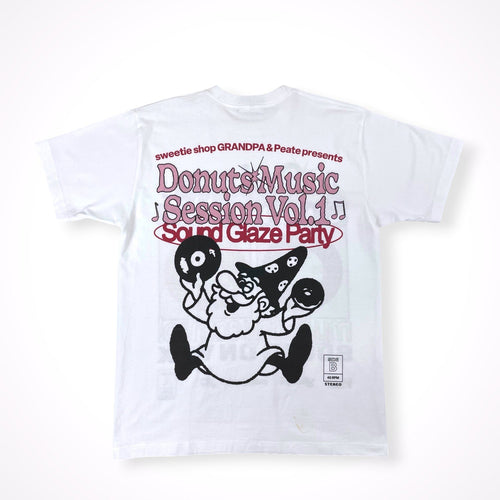 sweetie shop GRANDPA × Peate / Donuts Music Session Vol.1 TEE SIZE：L程度
