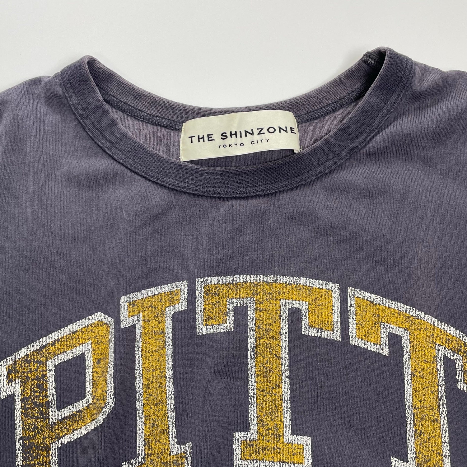 THE SHINZONE ザ シンゾーン / PITT ヴィンテージライクTEE Tシャツ ネイビー SIZE:FREE