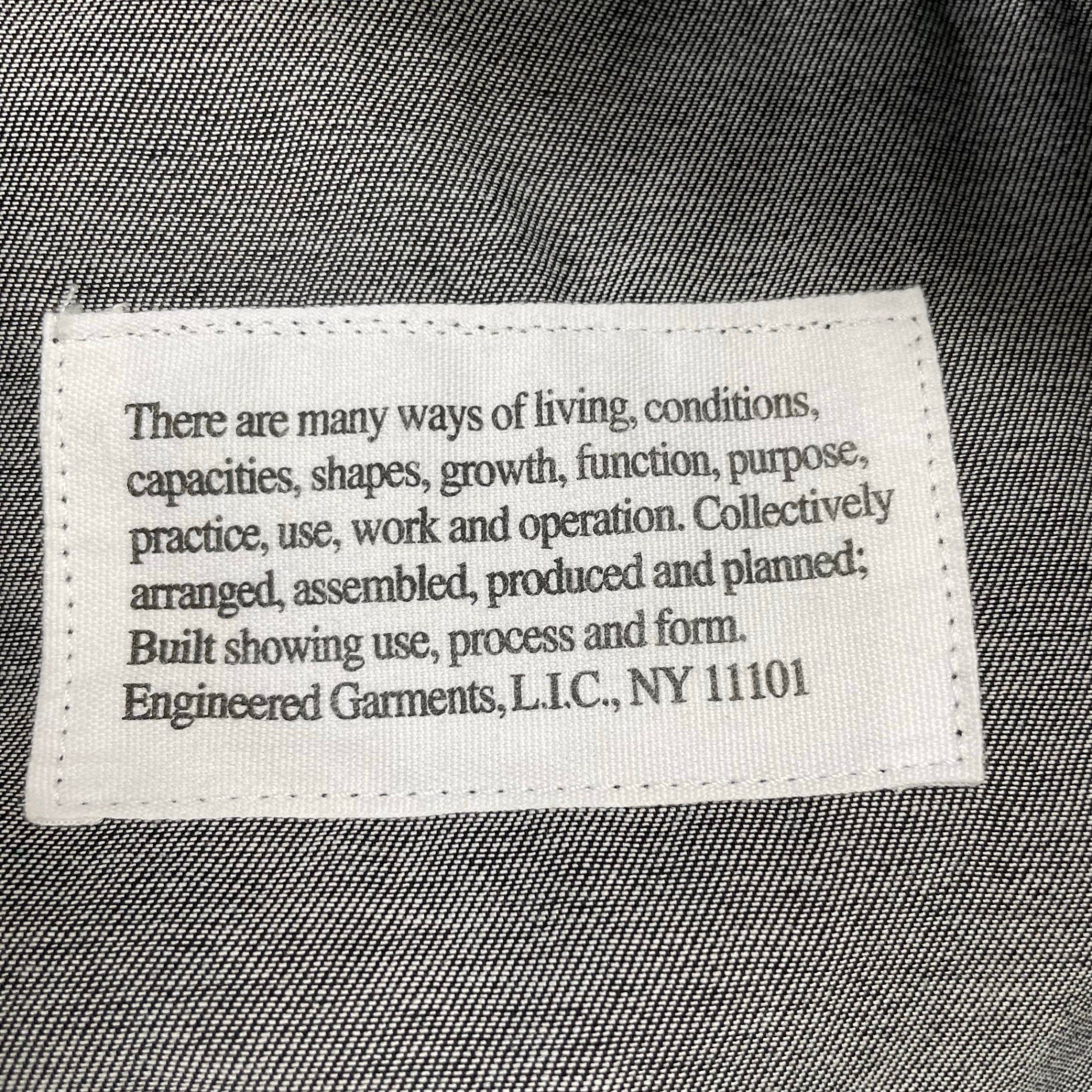 ENGINEERED GARMENTS エンジニアードガーメンツ / Trucker Jacket QT106A タグ付 参考定価：58,000+tax SIZE：XS