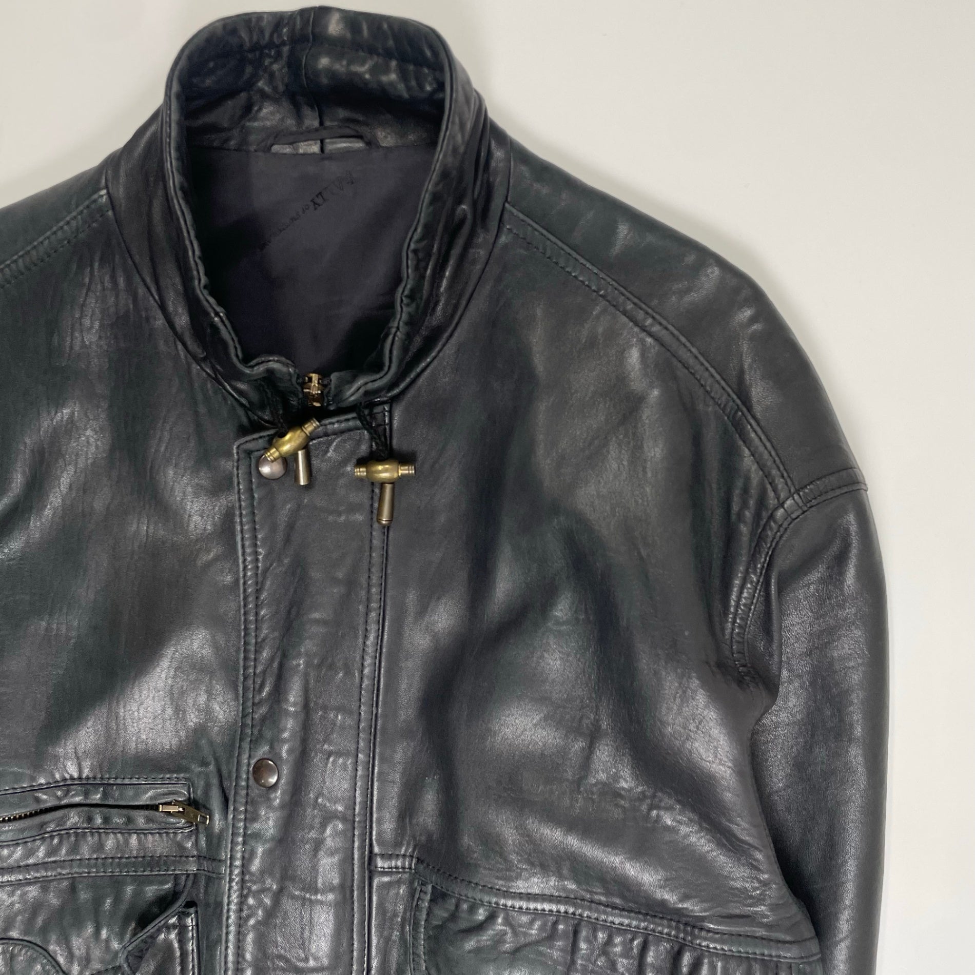 BALLY バリー / ヴィンテージ短丈レザーブルゾン 参考定価：300,000程度 SIZE：46