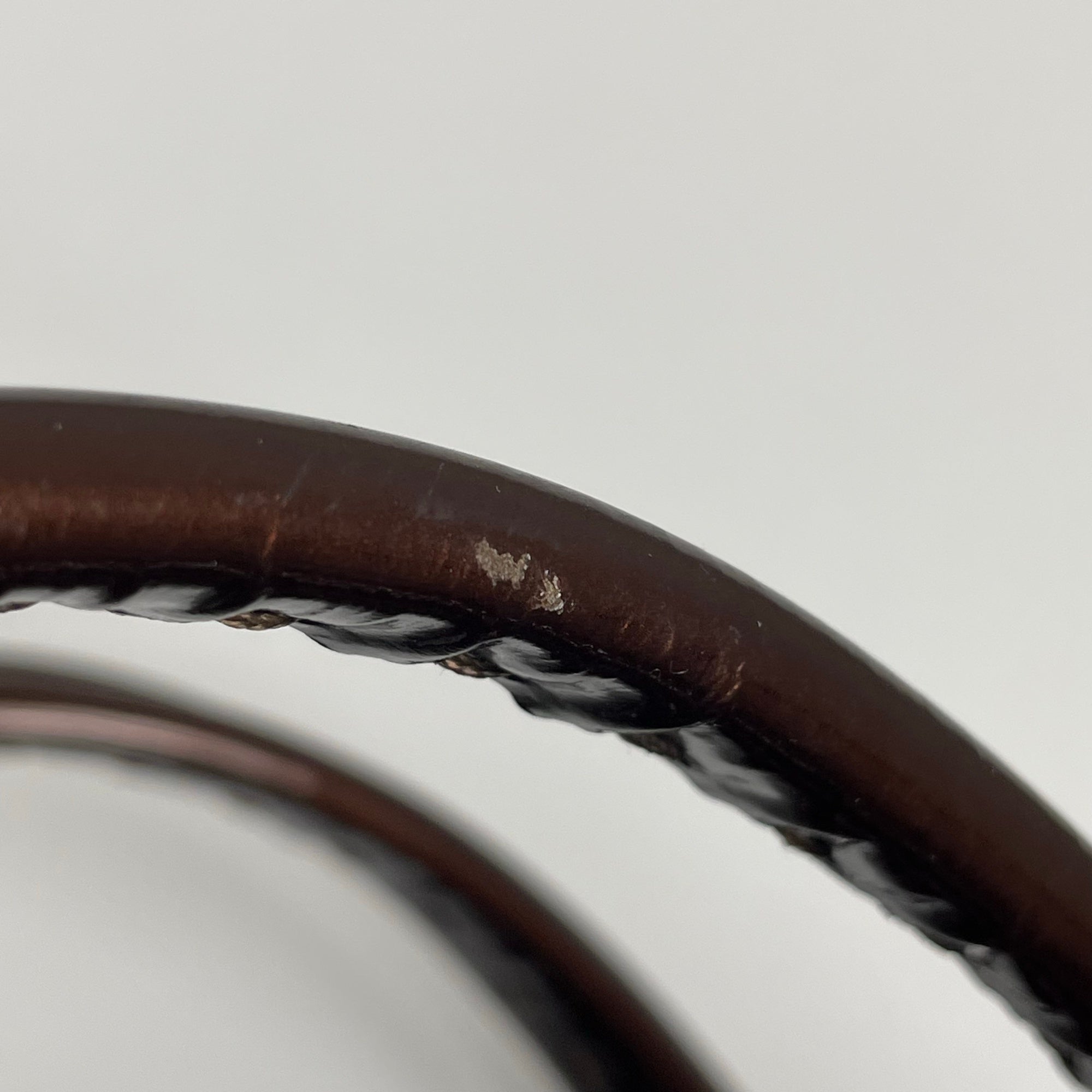 GIORGIO ARMANI ジョルジオ アルマーニ / パテントレザー ギャザードハンドバッグ がま口 YGW559 ブロンズ