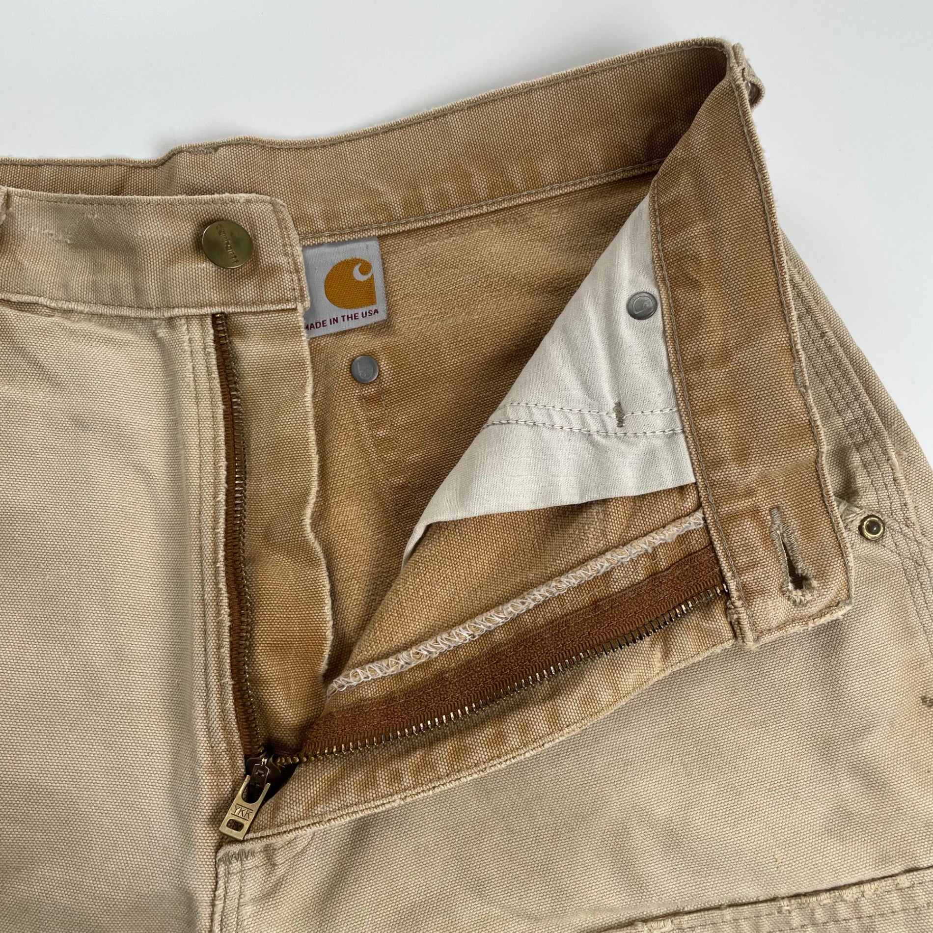 carhartt カーハート / 00s ダブルニー ダックパンツ USA製 Helmets to Hardhats 襤褸 SIZE：W78