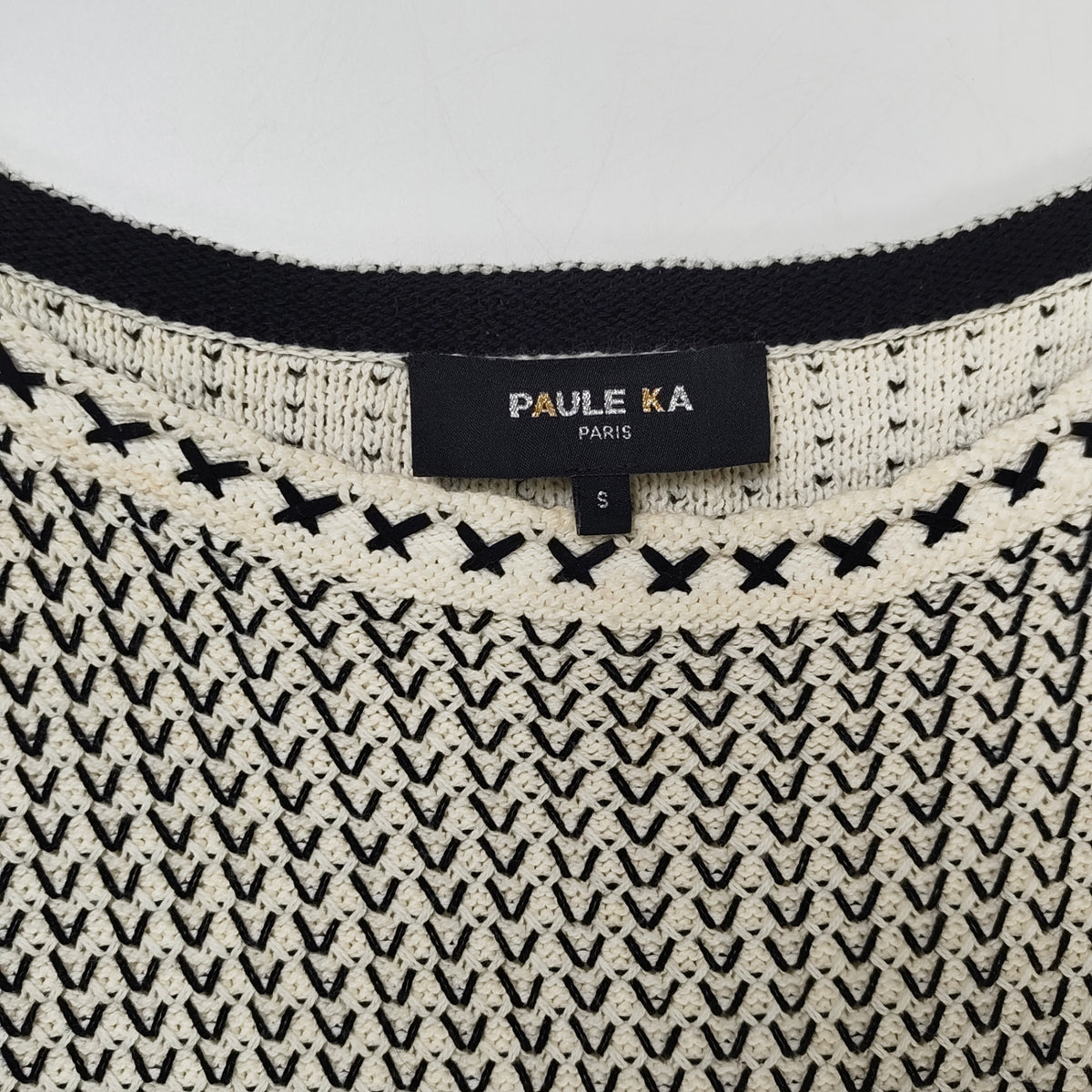 PAULE KA / フリンジコットン Aラインドレス 参考定価：110,000程度 SIZE:S